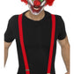 Kostüm Accessoires Zubehör Zirkus Clown Hosenträger Braces, perfekt für Karneval, Fasching und Fastnacht, Rot