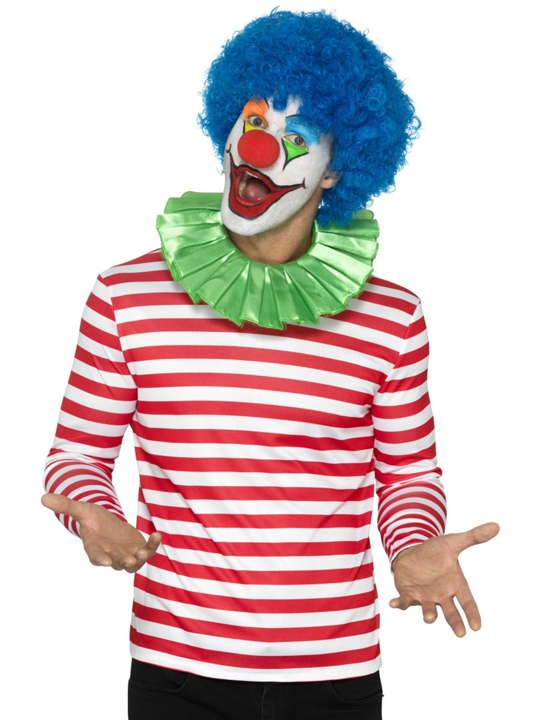 Basic Kostüm Top gestreiftes Oberteil Matrosin Clown Kölsch Köln, S, Rot