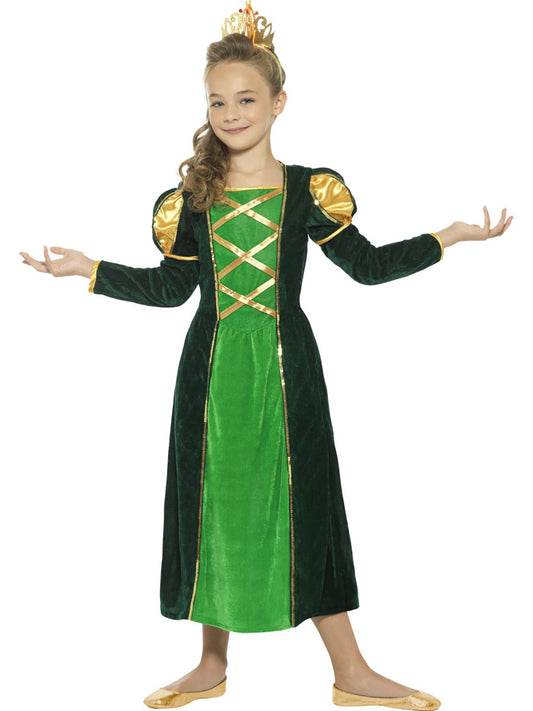 Froschkönig Prinzessinnen Kostüm für Kinder, 104-116, Mehrfarbig