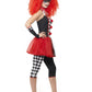 Damen Frauen Kostüm schräges Harlekin Hofnarr Kleid mit Leggings Halskrause und Kopfschmuck, Crazy Harlequin Jester, perfekt für Halloween Karneval und Fasching, S, Schwarz