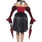 Damen Frauen Kostüm venezianischer Harlekin Hofnarr mit Kleid Kragen und Ärmel, Gothic Harlequin Jester, perfekt für Halloween Karneval und Fasching, S, Schwarz