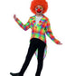 Kinder Jungen Mädchen Zirkus Clown Kostüm, bunt karuierter Frack Jacket, perfekt für Karneval, Fasching und Fastnacht, 104-116, Mehrfarbig