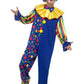 Herren Männer Zirkus Clown Kostüm mit Overall Jumpsuit Einteiler, Clowns Kragen Butinette und Fliege, perfekt für Karneval, Fasching und Fastnacht, L, Blau