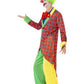 Männer Herren traditionelles Zirkus Clown Kostüm, mit Hose, Frack Jacket, Mock Hemd, Fliege und Überschuhen, perfekt für Karneval, Fasching und Fastnacht, M, Mehrfarbig