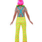 Damen Frauen gepunktetes Zirkus Giggles Clown Kostüm mit bunten Jumpsuit Einteiler Overall, Clowns Kragen Butinette und Haarband, perfekt für Karneval, Fasching und Fastnacht, S, Gelb