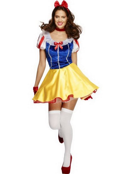 Damen Frauen Märchen Prinzessinen Kostüm, Kleid mit Kopfschmuck und Choker, perfekt für Karneval, Fasching und Fastnacht, XS, Blau