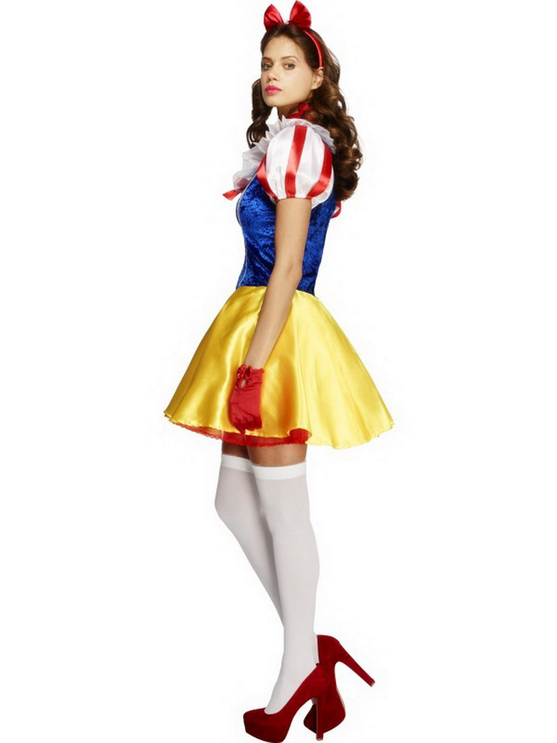 Damen Frauen Märchen Prinzessinen Kostüm, Kleid mit Kopfschmuck und Choker, perfekt für Karneval, Fasching und Fastnacht, XS, Blau