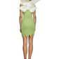 Damen Frauen Kostüm Fee Elfe Zauberfee Waldfee mit Kleid und Flügel, perfekt für Karneval, Fasching und Fastnacht, XS, Grün