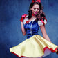 Damen Frauen Märchen Prinzessinen Kostüm, Kleid mit Kopfschmuck und Choker, perfekt für Karneval, Fasching und Fastnacht, XS, Blau