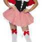 Damen Frauen Rotkäppchen Kostüm mit kurzem Kleid und Umhang mit Kapuze, perfekt für Karneval, Fasching und Fastnacht, S, Rot