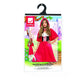 Damen Frauen Rotkäppchen Kostüm mit langem Kleid mit Kapuze, perfekt für Karneval, Fasching und Fastnacht, XS, Rot