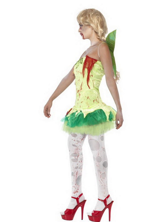 Damen Frauen Zombie Horror Waldfee Fee Elfen Kostüm, Kleid mit Flügel, perfekt für Karneval, Fasching und Fastnacht, M, Mehrfarbig