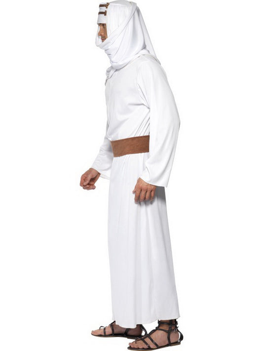 Herren Männer Lawrence von Arabien Kostüm im arabischen Kämpfer Scheich Stil mit Gewand, Kopfbedeckung und Gürtel, perfekt für Karneval, Fasching und Fastnacht, M, Mehrfarbig